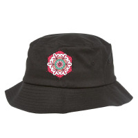 Pink Fin Mandala Circle  Spiritual Yoga Sweatshirt Bucket Hat | Artistshot