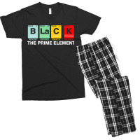 Black The Prime Element Black History Month Periodic Table Men's T-shirt Pajama Set | Artistshot