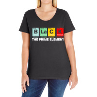 Black The Prime Element Black History Month Periodic Table Ladies Curvy T-shirt | Artistshot