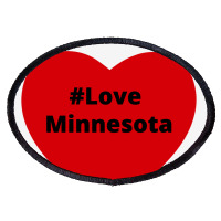 Love Minnesota, Hashtag Heart, Love Minnesota 2 Oval Patch | Artistshot