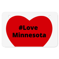 Love Minnesota, Hashtag Heart, Love Minnesota 2 Atv License Plate | Artistshot