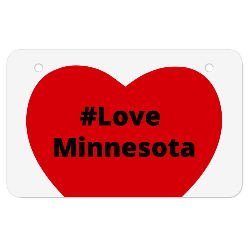 Love Minnesota, Hashtag Heart, Love Minnesota 2 Atv License Plate | Artistshot