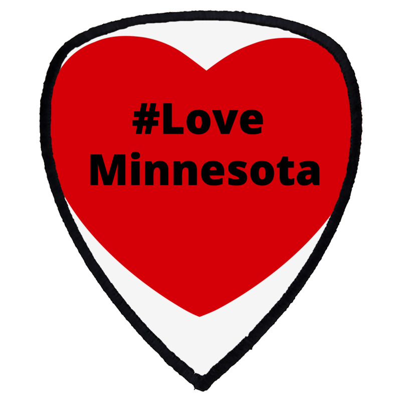 Love Minnesota, Hashtag Heart, Love Minnesota 2 Shield S Patch | Artistshot