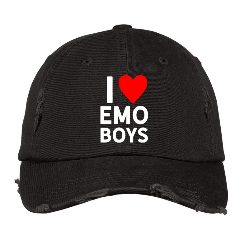 I Love Emo Boys I Heart Emo Boys Tshirt' Bucket Hat