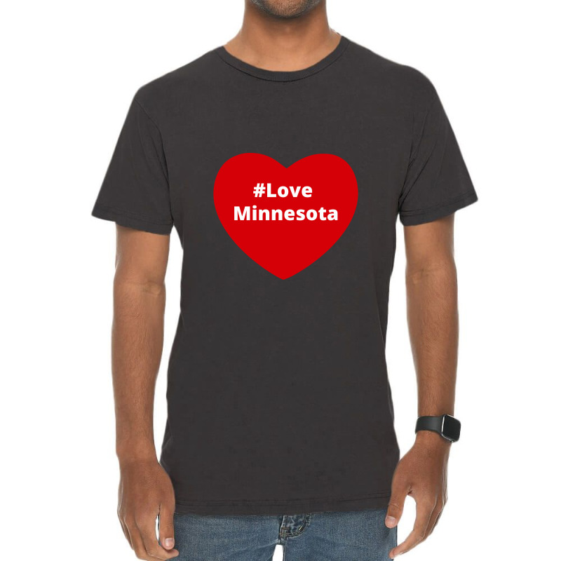 Love Minnesota, Hashtag Heart, Love Minnesota Vintage T-shirt | Artistshot