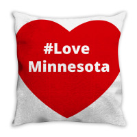 Love Minnesota, Hashtag Heart, Love Minnesota Throw Pillow | Artistshot