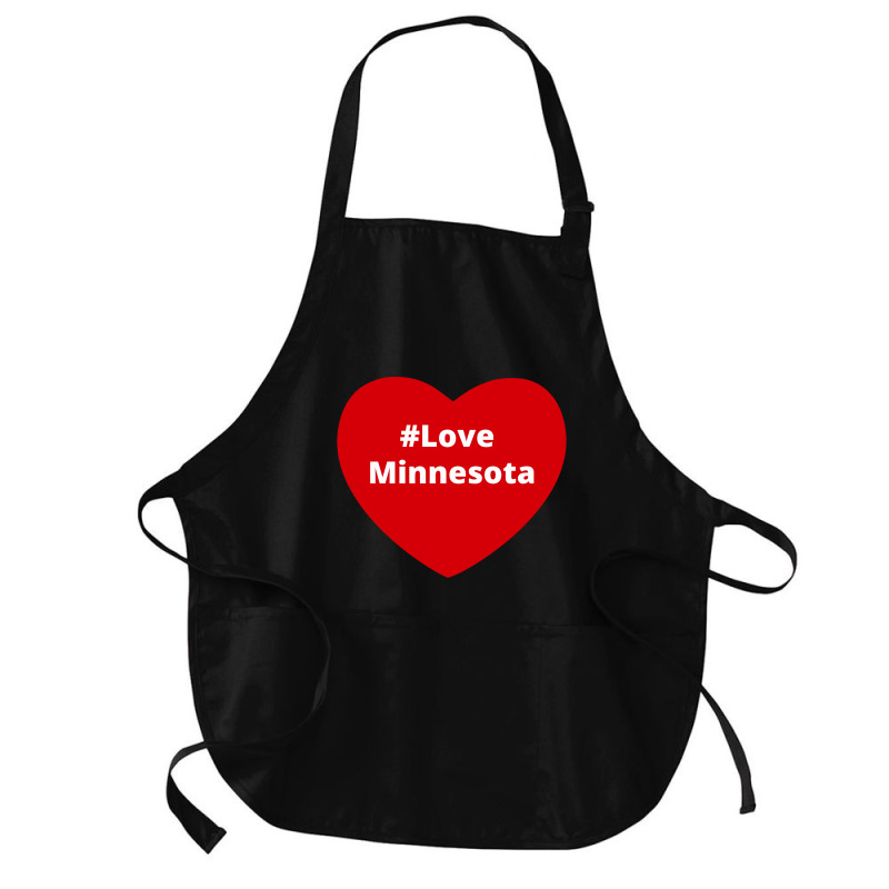 Love Minnesota, Hashtag Heart, Love Minnesota Medium-length Apron | Artistshot