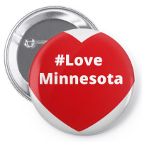 Love Minnesota, Hashtag Heart, Love Minnesota Pin-back Button | Artistshot