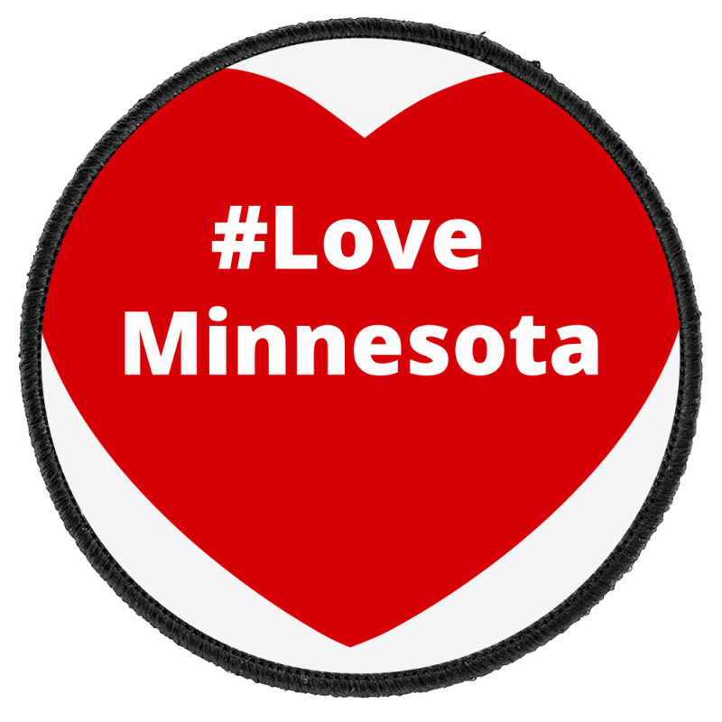 Love Minnesota, Hashtag Heart, Love Minnesota Round Patch | Artistshot