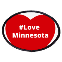 Love Minnesota, Hashtag Heart, Love Minnesota Oval Patch | Artistshot