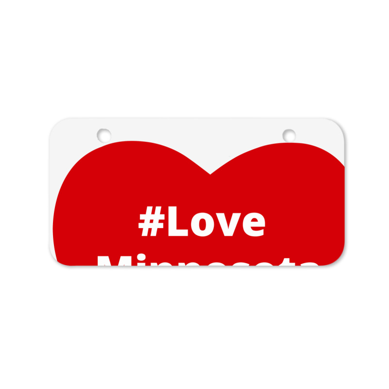 Love Minnesota, Hashtag Heart, Love Minnesota Bicycle License Plate | Artistshot