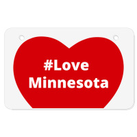 Love Minnesota, Hashtag Heart, Love Minnesota Atv License Plate | Artistshot