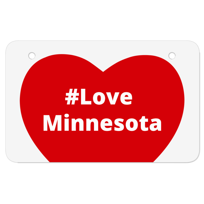 Love Minnesota, Hashtag Heart, Love Minnesota Atv License Plate | Artistshot