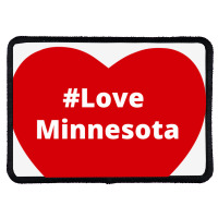 Love Minnesota, Hashtag Heart, Love Minnesota Rectangle Patch | Artistshot