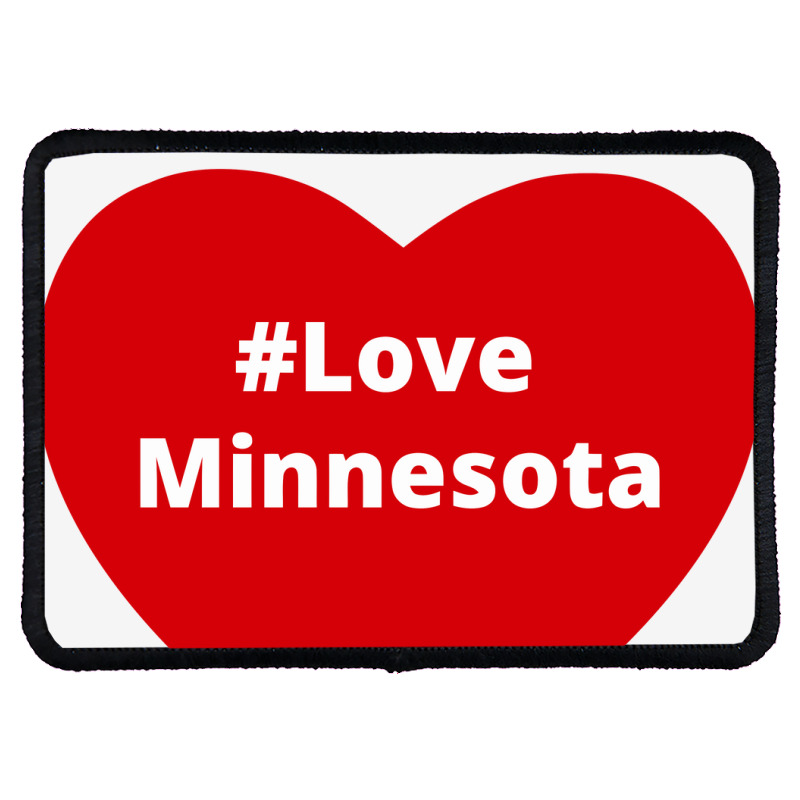 Love Minnesota, Hashtag Heart, Love Minnesota Rectangle Patch | Artistshot