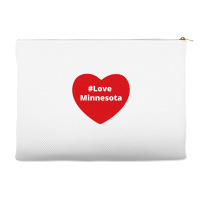 Love Minnesota, Hashtag Heart, Love Minnesota Accessory Pouches | Artistshot