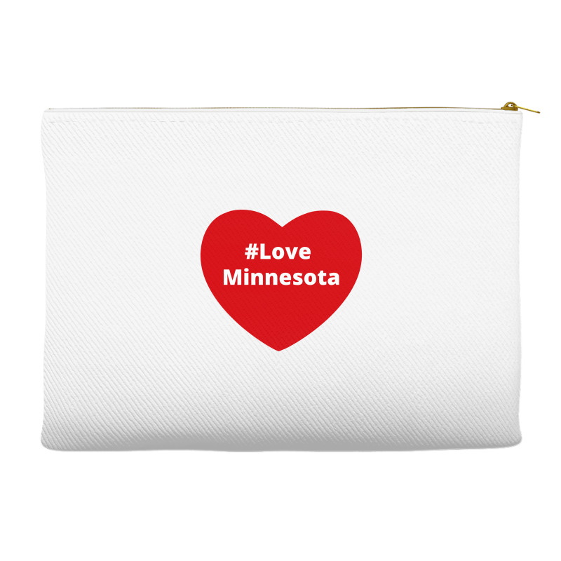 Love Minnesota, Hashtag Heart, Love Minnesota Accessory Pouches | Artistshot