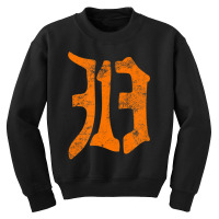 313 Detroit Michigan Vintage Old English D Area Code Youth Sweatshirt | Artistshot