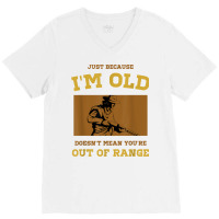 Funny Shotgun Gun Shooting And Skeet Shooting Old Man T Shirt V-neck Tee | Artistshot