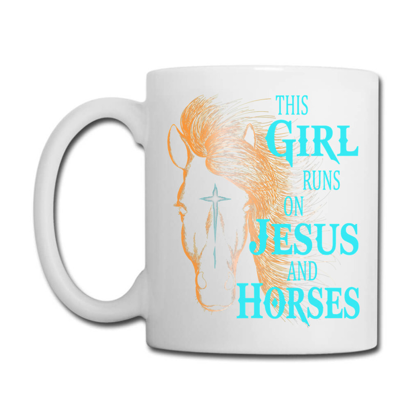 Christian This Girl Runs On Jesus   Horses Equestrian Rider Coffee Mug by EricWade | Artistshot