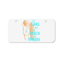 Christian This Girl Runs On Jesus   Horses Equestrian Rider Bicycle License Plate | Artistshot