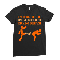 One Legged Contest Funny Amputee Prosthetic Surgery Graphic T Shirt Ladies Fitted T-shirt | Artistshot