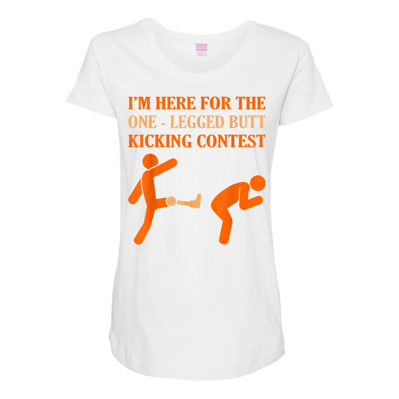 One Legged Contest Funny Amputee Prosthetic Surgery Graphic T Shirt Maternity Scoop Neck T-shirt by cm-arts | Artistshot