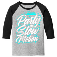 Womens Party In Slow Motion   Pontoon Boat Party V Neck T Shirt Youth 3/4 Sleeve | Artistshot