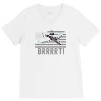 Funny A10 Thunderbolt Warthog Brrrrrt T Shirt V-neck Tee | Artistshot