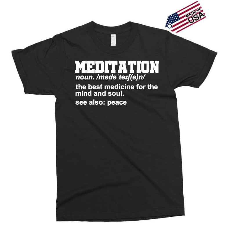 Meditation Noun Definition Meditate Relaxation Spiritual Exclusive T-shirt by AnaMercedesContreras | Artistshot