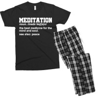 Meditation Noun Definition Meditate Relaxation Spiritual Men's T-shirt Pajama Set | Artistshot