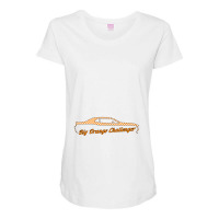 Big Orange Challenger   Checkerboard   Tennessee Maternity Scoop Neck T-shirt | Artistshot