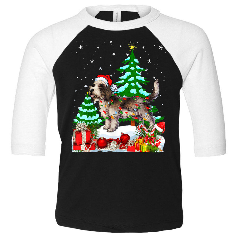 Petite Basset Griffon Vendeen Dog Christmas T Shirt Toddler 3/4 Sleeve Tee by cm-arts | Artistshot