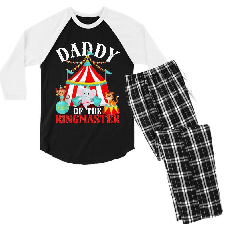 Mens Daddy Of The Ringmaster Kids Carnival Party Bday Matching Men's 3/4 Sleeve Pajama Set by AnaMercedesContreras | Artistshot