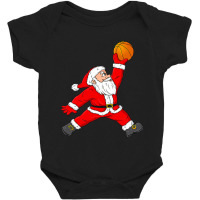 Christmas Santa Claus Basketball Funny Boys Kids Pajama Xmas Baby Bodysuit | Artistshot