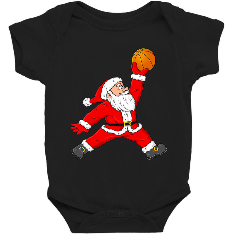 Christmas Santa Claus Basketball Funny Boys Kids Pajama Xmas Baby Bodysuit by EricWade | Artistshot