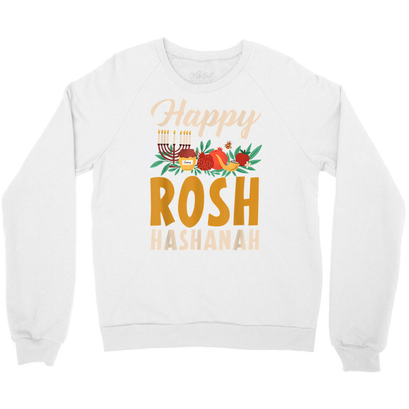 Happy Rosh Hashanah Shofar Jews Holiday Jewish New Year T Shirt Crewneck Sweatshirt | Artistshot