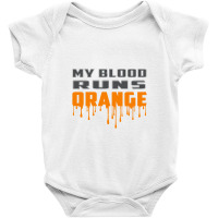 Blood Runs Orange   Tennessee Football Baby Bodysuit | Artistshot