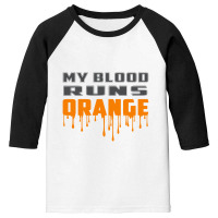 Blood Runs Orange   Tennessee Football Youth 3/4 Sleeve | Artistshot