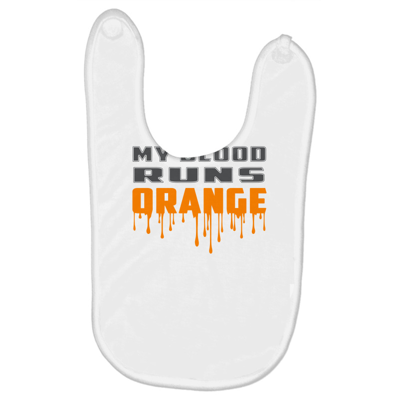 Blood Runs Orange   Tennessee Football Baby Bibs by kiamadalee | Artistshot