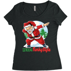 Happy Holidays  Funny Santa Women's Triblend Scoop T-shirt | Artistshot