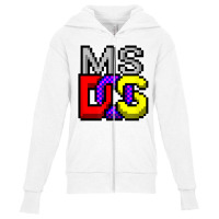 Ms Dos Retro Operating System Computer Gifts   It Tech Geek T Shirt Youth Zipper Hoodie | Artistshot