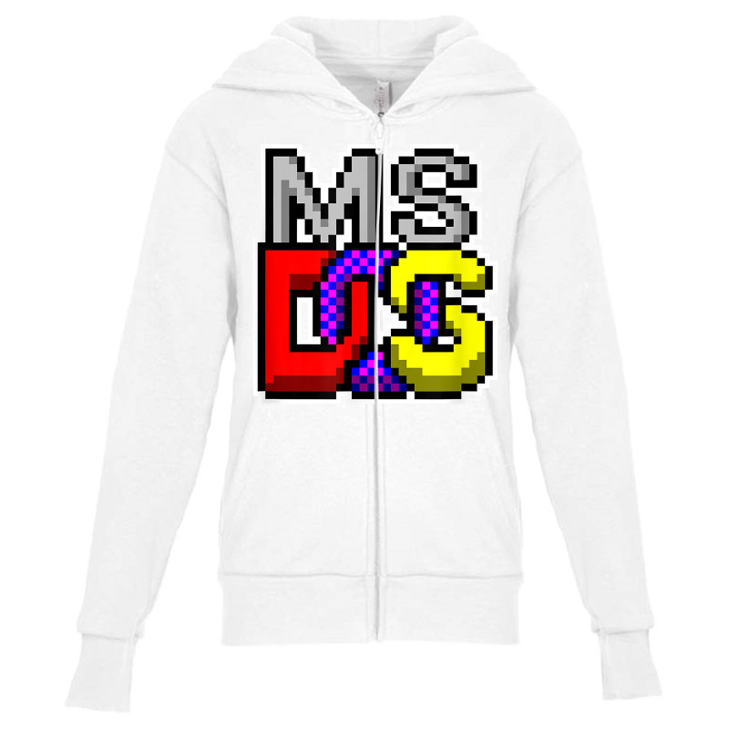 Ms Dos Retro Operating System Computer Gifts   It Tech Geek T Shirt Youth Zipper Hoodie by cm-arts | Artistshot