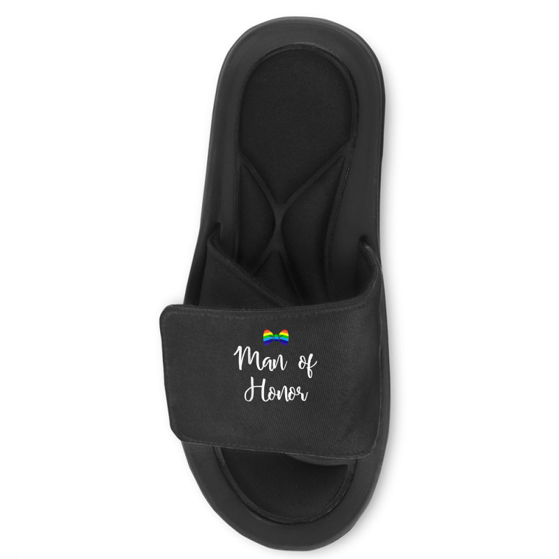 Lgbt Pride Gay Bachelor Party Man Of Honor Engagement For Fans Slide Sandal | Artistshot