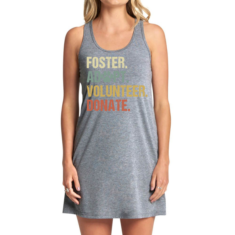 Vintage Foster Adopt Volunteer Donate Animals Rescue Shelter Long Slee Tank Dress by cm-arts | Artistshot