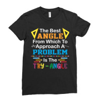 The Best Angle From Whichto Approach Funny Math Teacher Ladies Fitted T-shirt | Artistshot