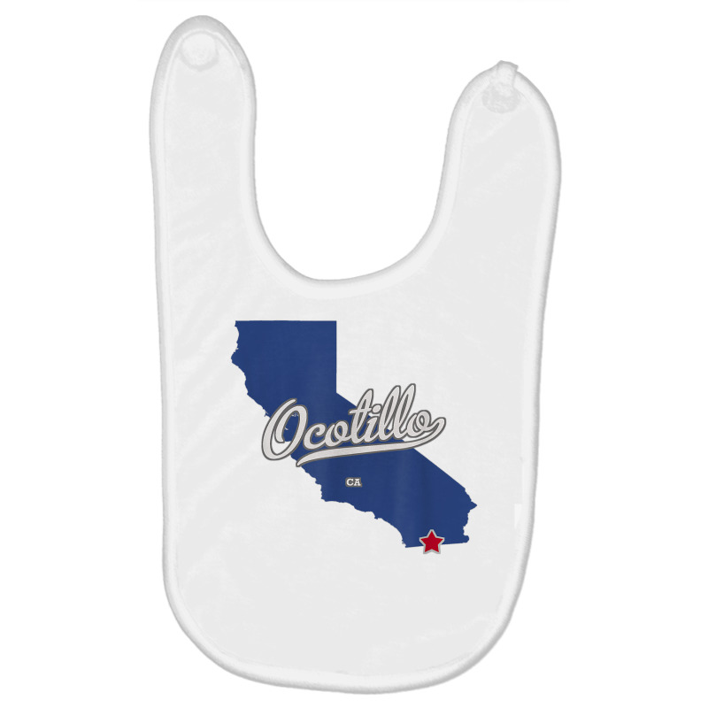 Ocotillo California Ca Map T Shirt Baby Bibs | Artistshot