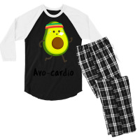 Cinco De Mayo Avo Cardio Funny Workout, Jogging, Running Pun Men's 3/4 Sleeve Pajama Set | Artistshot