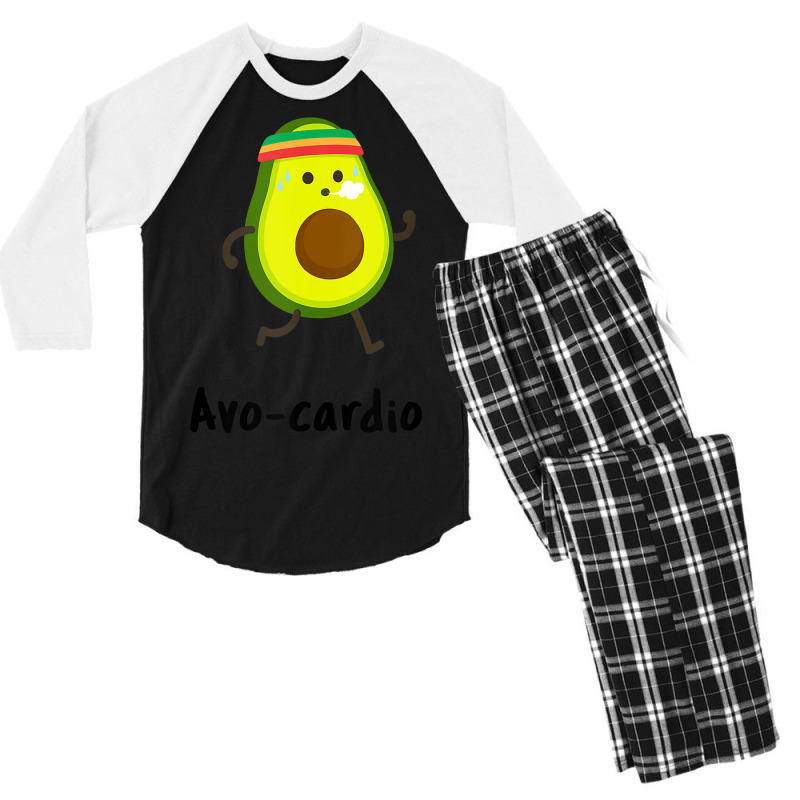 Cinco De Mayo Avo Cardio Funny Workout, Jogging, Running Pun Men's 3/4 Sleeve Pajama Set | Artistshot