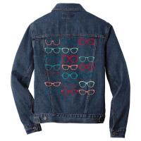 Trendy Eyeglasses Compilation Poster T Shirt Men Denim Jacket | Artistshot